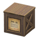 wooden box: (Dark brown) Brown / Beige