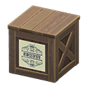 wooden box: (Dark brown) Brown / White
