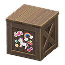 wooden box: (Dark brown) Brown / Pink