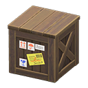 wooden box: (Dark brown) Brown / White