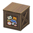 wooden box: (Dark brown) Brown / Colorful