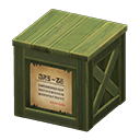 wooden box: (Green) Green / Beige