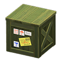 wooden box: (Green) Green / White