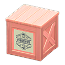 wooden box: (Pink) Pink / White