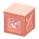 wooden box: (Pink) Pink / Pink