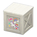 wooden box: (White) White / Pink