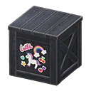wooden box: (Black) Black / Pink