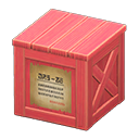 wooden box: (Red) Red / Beige