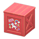 wooden box: (Red) Red / Pink