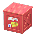 wooden box: (Red) Red / White