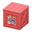 wooden box: (Red) Red / Colorful