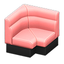 box corner sofa: (Pink) Pink / Black