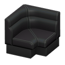box corner sofa: (Black) Black / Black