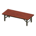 low folding table [Dark wood] (Brown/Black)