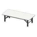 low folding table [White] (White/Black)
