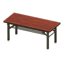long folding table [Dark wood] (Brown/Black)