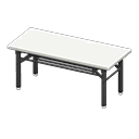 table longue pliante [Blanc] (Blanc/Noir)