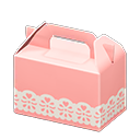 cartón transporte de dulces (Rosa/Blanco)