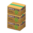 pile of cardboard boxes: (Sugarcane) Brown / Green
