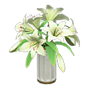 Casablanca lilies: (White) White / Green