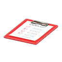clipboard [Red] (Red/White)