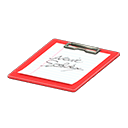 clipboard [Red] (Red/White)