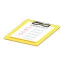 планшет с зажимом [Желтый] (Желтый/Белый)