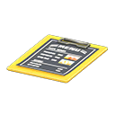 планшет с зажимом [Желтый] (Желтый/Черный)