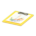 планшет с зажимом [Желтый] (Желтый/Белый)