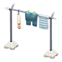 clothesline pole [Silver] (Gray/Beige)
