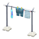clothesline pole [Silver] (Gray/Aqua)