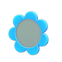 flower tabletop mirror: (Blue) Aqua / Gray