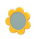 flower tabletop mirror: (Yellow) Yellow / Gray