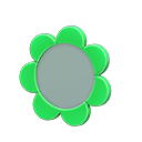 flower tabletop mirror: (Green) Green / Gray