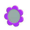 flower tabletop mirror: (Purple) Purple / Gray