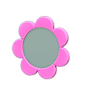 flower tabletop mirror: (Pink) Pink / Gray
