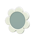 flower tabletop mirror: (White) White / Gray