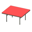 mesa grande cosmopolita [Plateado] (Gris/Rojo)