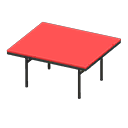 mesa grande cosmopolita [Negro] (Negro/Rojo)