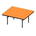 クールなダイニングテーブル [ブラック] (ブラック/オレンジ)