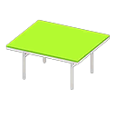 クールなダイニングテーブル [ホワイト] (ホワイト/グリーン)