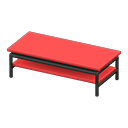 tavolino spavaldo [Nero] (Nero/Rosso)