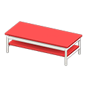 tavolino spavaldo [Bianco] (Bianco/Rosso)