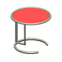 cool side table: (Silver) Gray / Red
