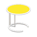 cool side table: (White) White / Yellow