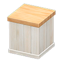 pie para caja registradora [Blanco y madera] (Blanco/Beige)