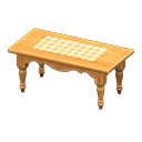 mesa alargada rústica [Natural] (Beige/Amarillo)