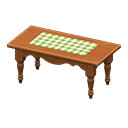mesa alargada rústica [Marrón oscuro] (Marrón/Verde)