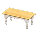 mesa alargada rústica [Blanco] (Blanco/Amarillo)