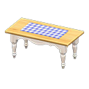 mesa alargada rústica [Blanco] (Blanco/Azul)